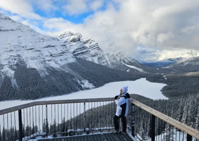 Peyto Lake Lookout Winter games